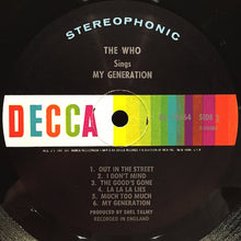 Laden Sie das Bild in den Galerie-Viewer, The Who : The Who Sings My Generation (LP, Album, Pin)
