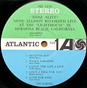 Mose Allison : Mose Alive! (LP, Album)