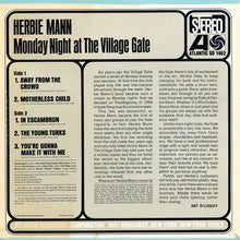 Laden Sie das Bild in den Galerie-Viewer, Herbie Mann : Monday Night At The Village Gate (LP, Album)
