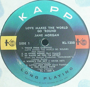 Jane Morgan : Love Makes The World Go Round (LP, Album, Mono)