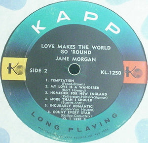 Jane Morgan : Love Makes The World Go Round (LP, Album, Mono)