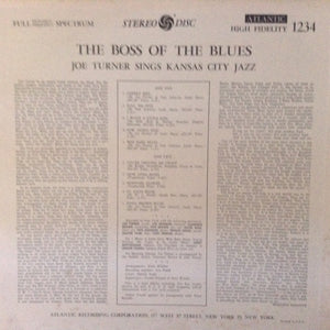 Joe Turner* : The Boss Of The Blues Sings Kansas City Jazz (LP, Album)