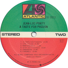 Laden Sie das Bild in den Galerie-Viewer, Jean-Luc Ponty : A Taste For Passion (LP, Album, MO )

