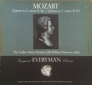 The Griller String Quartet With William Primrose : Mozart: Quintets K. 516 And K. 515 (LP, Album)