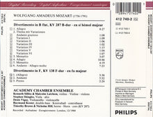 Charger l&#39;image dans la galerie, Mozart* - Academy Of St. Martin-in-the-Fields&#39; Chamber Ensemble* : Divertimenti KV 138 &amp; KV 287 (CD, Album)
