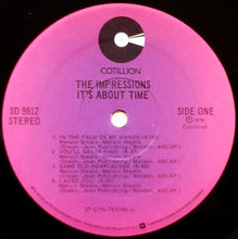 Load image into Gallery viewer, The Impressions : It's About Time (LP, Album, RI)
