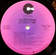 Load image into Gallery viewer, The Impressions : It's About Time (LP, Album, RI)

