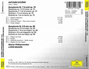 Antonín Dvořák / Wiener Philharmoniker, Lorin Maazel : Symphonies Nos. 7 & 8 (CD, Comp)