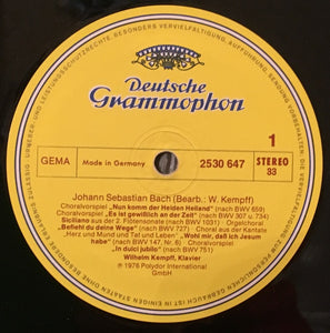 Johann Sebastian Bach, Georg Friedrich Händel, Christoph Willibald Gluck, Wilhelm Kempff : Bach - Handel - Gluck (LP, Album)