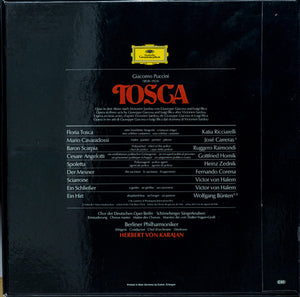 Giacomo Puccini, Herbert Von Karajan, Berliner Philharmoniker, Chor der Deutschen Oper Berlin, Katia Ricciarelli, José Carreras, Fernando Corena, Victor von Halem, Wolfgang Bünten : Tosca (2xLP + Box)