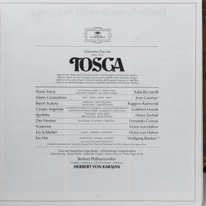 Giacomo Puccini, Herbert Von Karajan, Berliner Philharmoniker, Chor der Deutschen Oper Berlin, Katia Ricciarelli, José Carreras, Fernando Corena, Victor von Halem, Wolfgang Bünten : Tosca (2xLP + Box)