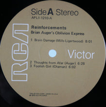 Laden Sie das Bild in den Galerie-Viewer, Brian Auger's Oblivion Express : Reinforcements (LP, Album, Ind)
