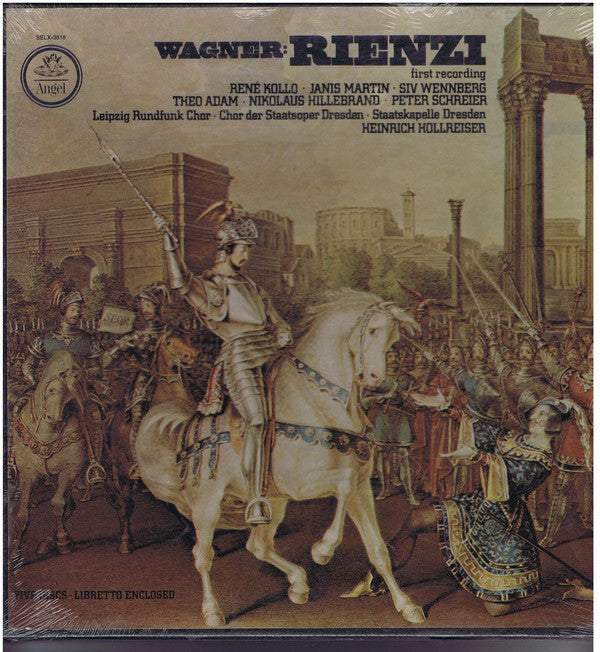 Wagner*, Schreier*, Kollo*, Adam*, Staatskapelle Dresden, Heinrich Hollreiser : Rienzi (5xLP, Quad + Box)