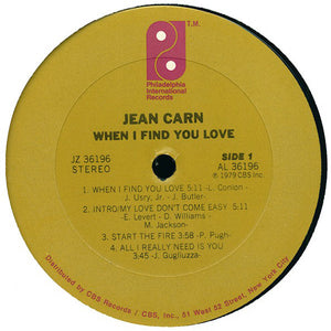 Jean Carn : When I Find You Love (LP, Album)