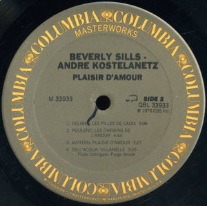 Beverly Sills, André Kostelanetz, Columbia Symphony Orchestra : Plaisir D'Amour (LP, Album)