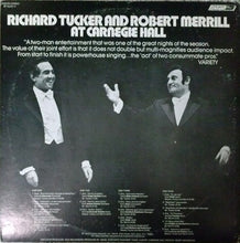 Laden Sie das Bild in den Galerie-Viewer, Richard Tucker (2) And Robert Merrill : Richard Tucker And Robert Merrill At Carnegie Hall (2xLP, Album)
