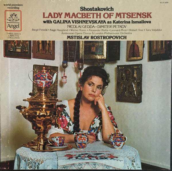 Shostakovich*, Galina Vishnevskaya, Nicolai Gedda, Dimiter Petkov, The Ambrosian Opera Chorus, London Philharmonic Orchestra, Mstislav Rostropovich : Lady Macbeth Of Mtsensk (3xLP + Box)