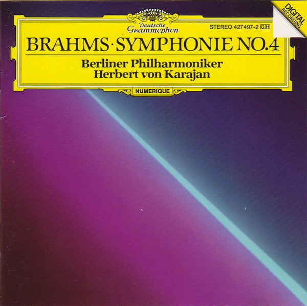 Brahms*, Berliner Philharmoniker, Herbert von Karajan : Symphonie No. 4 (CD, Album)