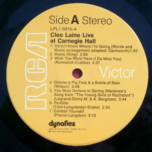 Cleo Laine : Cleo Laine Live!!! At Carnegie Hall (LP, Album, Sle)