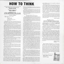 Load image into Gallery viewer, Steve Allen (3) : How To Think (LP, RE)

