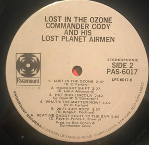 Commander Cody And His Lost Planet Airmen : Lost In The Ozone (LP, Album, Mon)