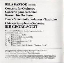 Load image into Gallery viewer, Béla Bartók / Chicago Symphony Orchestra / Sir Georg Solti* : Concerto For Orchestra / Dance Suite (CD, Album)
