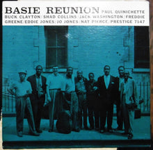Laden Sie das Bild in den Galerie-Viewer, Paul Quinichette / Buck Clayton / Shad Collins / Jack Washington / Freddie Greene* / Eddie Jones / Jo Jones / Nat Pierce : Basie Reunion (LP, Album, Mono, Dee)
