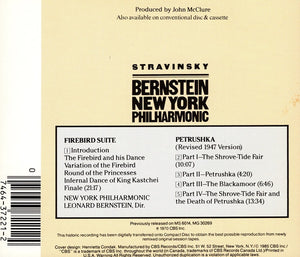 Stravinsky* / Bernstein* / New York Philharmonic : Firebird Suite / Petrushka (Complete) (CD, Album, RE, RM)