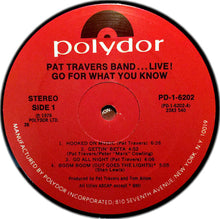 Load image into Gallery viewer, Pat Travers Band : ...Live! Go For What You Know (LP, Album, 26 )
