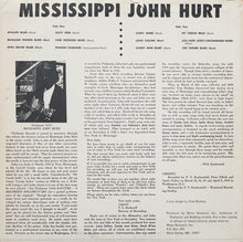 Laden Sie das Bild in den Galerie-Viewer, Mississippi John Hurt : Folk Songs And Blues (LP, RE, RP, Bla)
