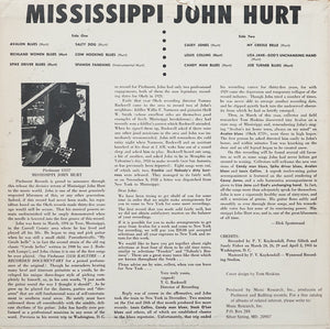 Mississippi John Hurt : Folk Songs And Blues (LP, RE, RP, Bla)