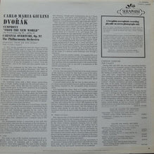 Load image into Gallery viewer, Carlo Maria Giulini, Dvořák*, Philharmonia Orchestra : Symphony "From The New World" (No. 9 In E Minor - Old No. 5) / Carnival Overture (LP, Album)
