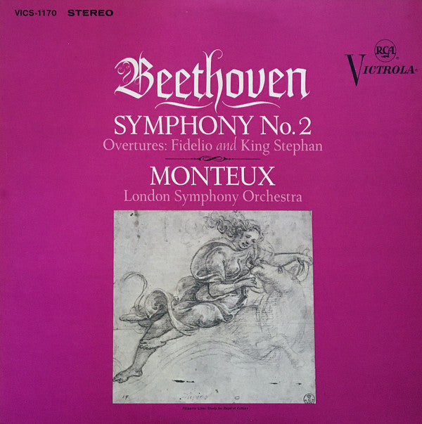 Beethoven*, Monteux*, London Symphony Orchestra : Symphony No. 2 / Overtures: Fidelio And King Stephan (LP)