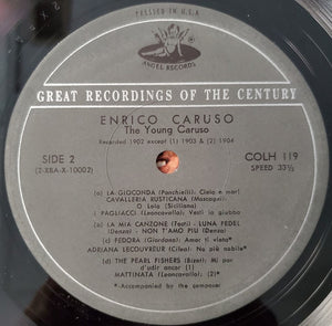 Enrico Caruso : The Young Caruso (LP, Comp, Mono)