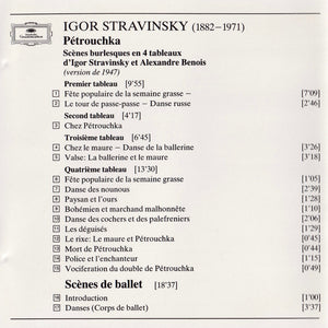 Igor Stravinsky, Leonard Bernstein, Israel Philharmonic Orchestra : Petrouchka/Scenes de Ballet (CD, Album)