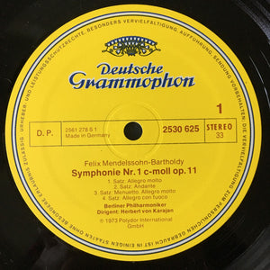 Felix Mendelssohn Bartholdy*, Herbert Von Karajan, Berliner Philharmoniker, Edith Mathis, Liselotte Rebmann, Werner Hollweg, Chor Der Deutschen Oper Berlin : Symphonien Nr. 1 & 2 "Lobgesang" (2xLP, Gat)