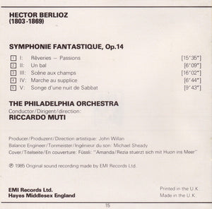 Berlioz*, Muti*, The Philadelphia Orchestra : Symphonie Fantastique (CD)