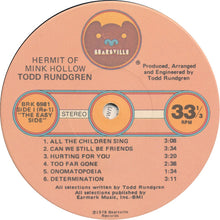 Load image into Gallery viewer, Todd Rundgren : Hermit Of Mink Hollow (LP, Album, Jac)
