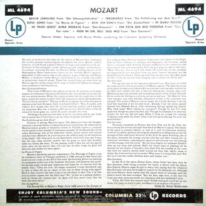 Mozart* ; Eleanor Steber With Bruno Walter : Mozart. Eleanor Steber Soprano With Bruno Walter Conducting The Columbia Symphony Orchestra (LP, Mono)