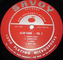 Charger l'image dans la galerie, Allen Eager : Allen Eager : Vol.2 (10", Album, Mono)
