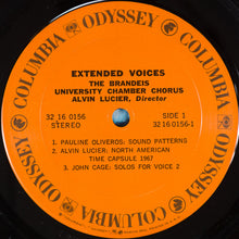 Charger l'image dans la galerie, The Brandeis University Chamber Chorus, Alvin Lucier : Extended Voices (LP, Album, RP)
