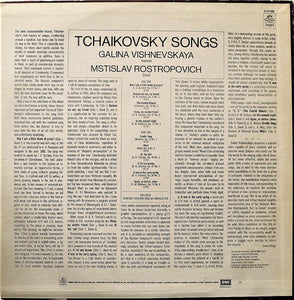 Tchaikovsky*, Galina Vishnevskaya, Mstislav Rostropovitch* : Tchaikovsky Songs (LP)