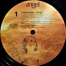 Charger l&#39;image dans la galerie, Tchaikovsky*, Galina Vishnevskaya, Mstislav Rostropovitch* : Tchaikovsky Songs (LP)
