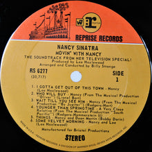 Charger l&#39;image dans la galerie, Nancy Sinatra : Movin&#39; With Nancy (LP, Album, RP, Ter)
