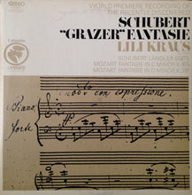 Load image into Gallery viewer, Lili Kraus : Schubert &quot;Grazer&quot;; Landler Suite/Mozart: Fantasies In C Minor And D Minor (LP, Album)
