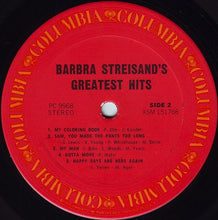 Laden Sie das Bild in den Galerie-Viewer, Barbra Streisand : Barbra Streisand's Greatest Hits (LP, Comp, RE, San)
