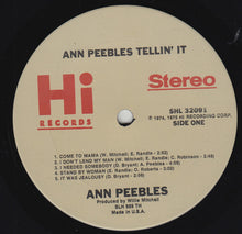 Laden Sie das Bild in den Galerie-Viewer, Ann Peebles : Tellin' It (LP, Album, Ter)
