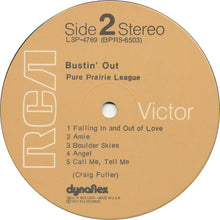 Laden Sie das Bild in den Galerie-Viewer, Pure Prairie League : Bustin&#39; Out (LP, Album, RE, Tan)
