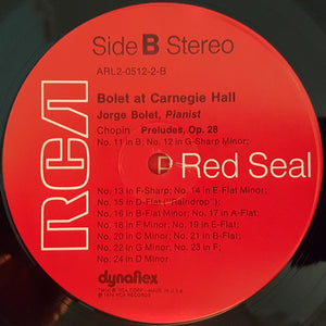 Jorge Bolet : Jorge Bolet At Carnegie Hall Recorded Live February 25, 1974 (2xLP, Album)