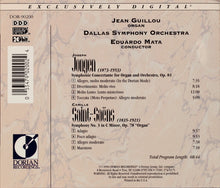 Load image into Gallery viewer, Jongen*, Saint-Saëns*, Jean Guillou, Eduardo Mata, Dallas Symphony Orchestra : Symphonie Concertante For Organ And Orchestra, Symphony No. 3 &quot;Organ&quot; (CD)
